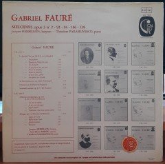 FAURÉ: MÉLODIES, JACQUES HERBILLON VOL.12 (1974) - PLAK 2.EL