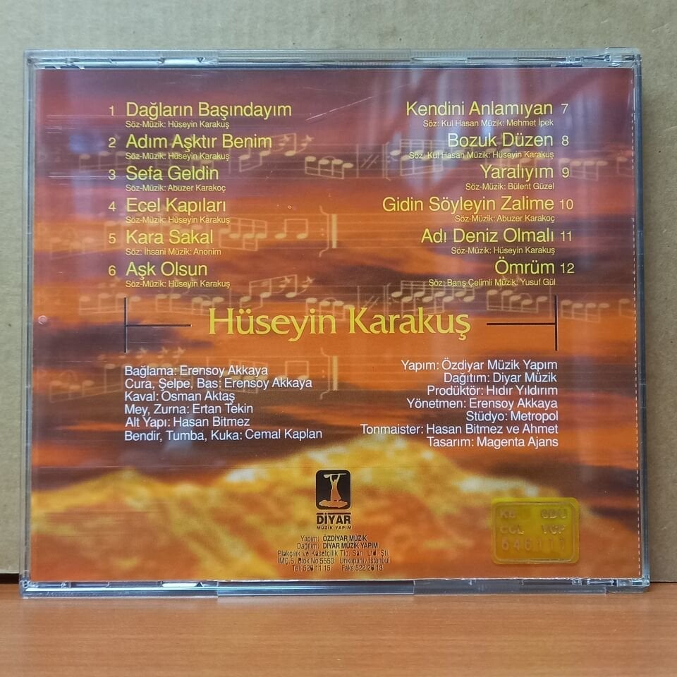 HÜSEYİN KARAKUŞ - DAĞLARIN BAŞINDAYIM (1997) - CD 2.EL