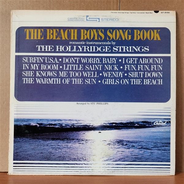 THE HOLLYRIDGE STRINGS – THE BEACH BOYS SONGBOOK: ROMANTIC INSTRUMENTALS BY THE HOLLYRIDGE STRINGS (1964) - LP 2.EL PLAK