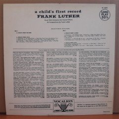 A CHILD'S FIRST RECORD - FRANK LUTHER - LP 2.EL PLAK