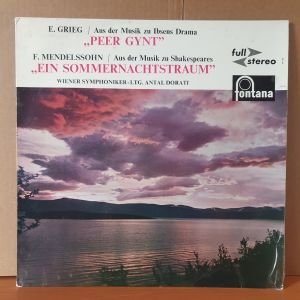 E. GRIEG / AUS DER MUSIC ZU IBSENS DRAMA PEER GYNT / F. MENDELSSOHN / AUS DER MUSIK ZU SHAKESPEARES EIN SOMMERNACHTSTRAUM / WIENER SYMPHONIKER, ANTAL DORATI (1959) - LP 2.EL PLAK