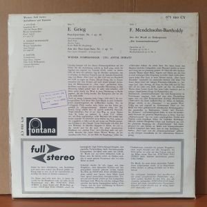 E. GRIEG / AUS DER MUSIC ZU IBSENS DRAMA PEER GYNT / F. MENDELSSOHN / AUS DER MUSIK ZU SHAKESPEARES EIN SOMMERNACHTSTRAUM / WIENER SYMPHONIKER, ANTAL DORATI (1959) - LP 2.EL PLAK