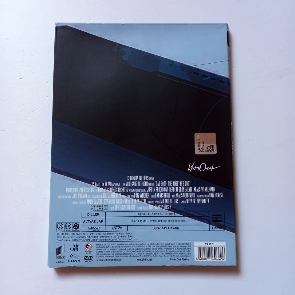 DAS BOOT - THE DIRECTOR\'S CUT - JÜRGEN PROCHNOW, HERBERT GRÖNEMEYER, YÖN.: WOLFGANG PETERSEN - DVD DIGIPAK 2.EL