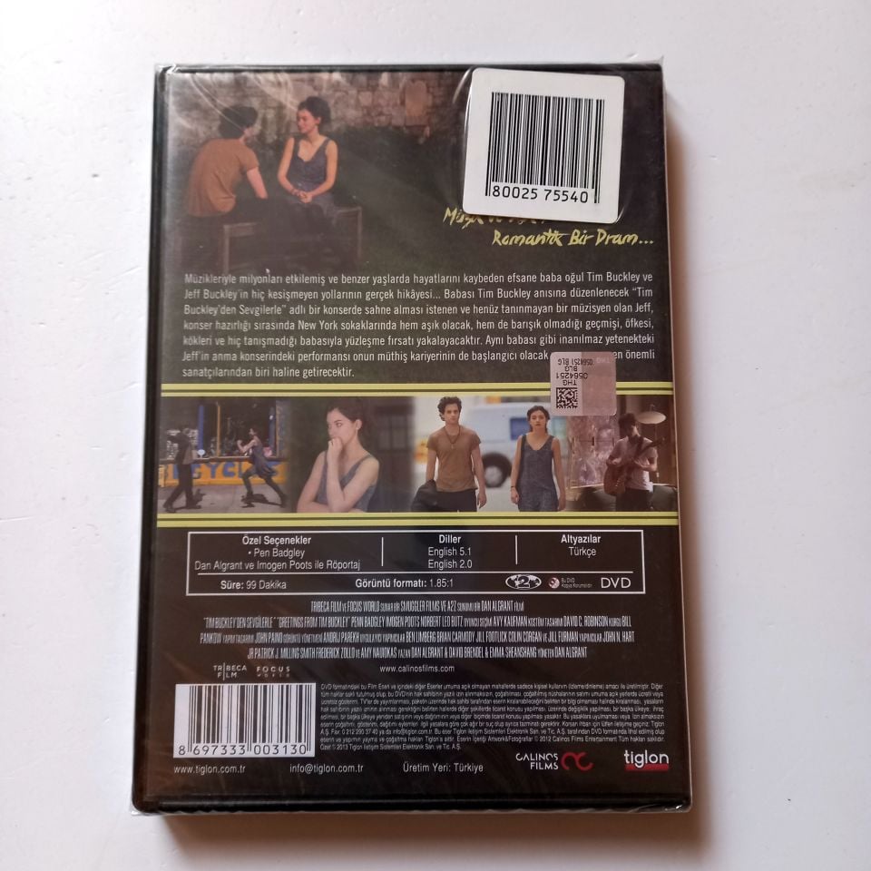TIM BUCKLEY\'DEN SEVGİLERLE - GREETINGS FROM TIM BUCKLEY - PENN BADGLEY, IMOGEN POOTS - DVD AMBALAJINDA SIFIR