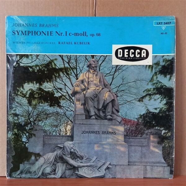 BRAHMS: SYMPHONIE NR.1 C-MOLL, OP. 68 / KUBELIK, WIENER PHILHARMONIKER - LP 2.EL PLAK