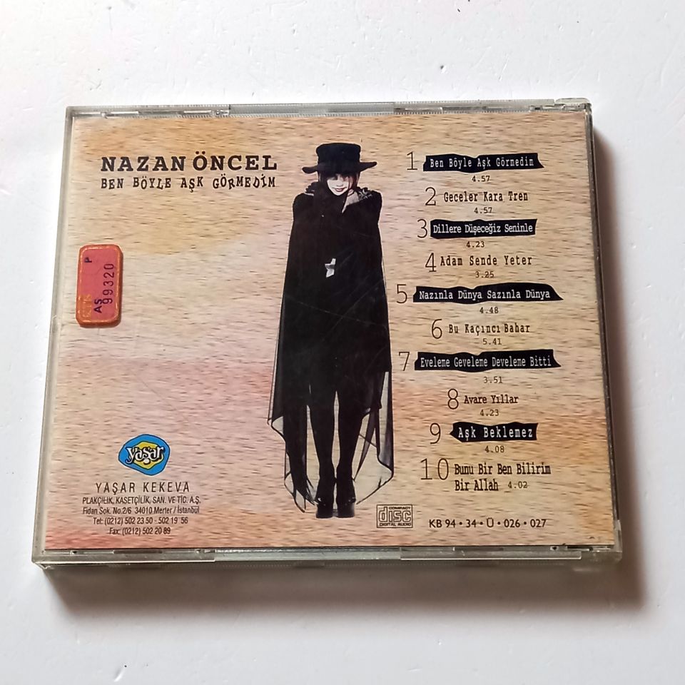 NAZAN ÖNCEL - BEN BÖYLE AŞK GÖRMEDİM - CD YAŞAR KEKEVA 2.EL