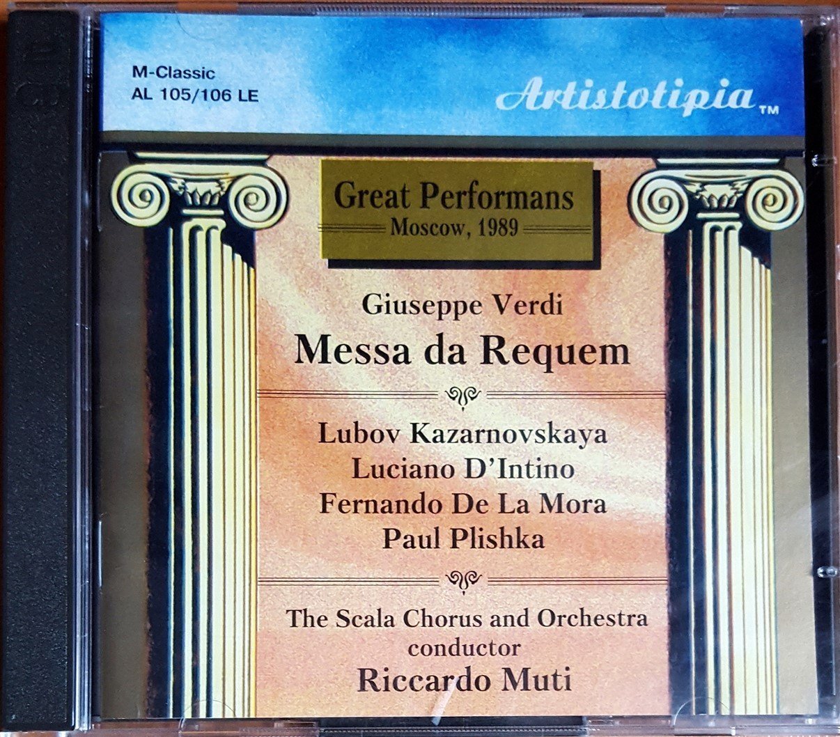 GIUSEPPE VERDI - MESSA DA REQUIEM / RICCARDO MUTI (1995) ARTISTOTIPIA / M-CLASSIC 2CD 2.EL
