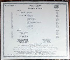 GIUSEPPE VERDI - MESSA DA REQUIEM / RICCARDO MUTI (1995) ARTISTOTIPIA / M-CLASSIC 2CD 2.EL