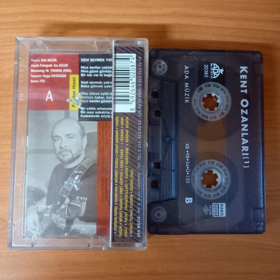 KENT OZANLARI 1 / FERİDUN HÜREL, HÜMEYRA, MEHMET GÜRELİ, CENK TANER, SERDAR KESKİN (1998) - KASET 2.EL