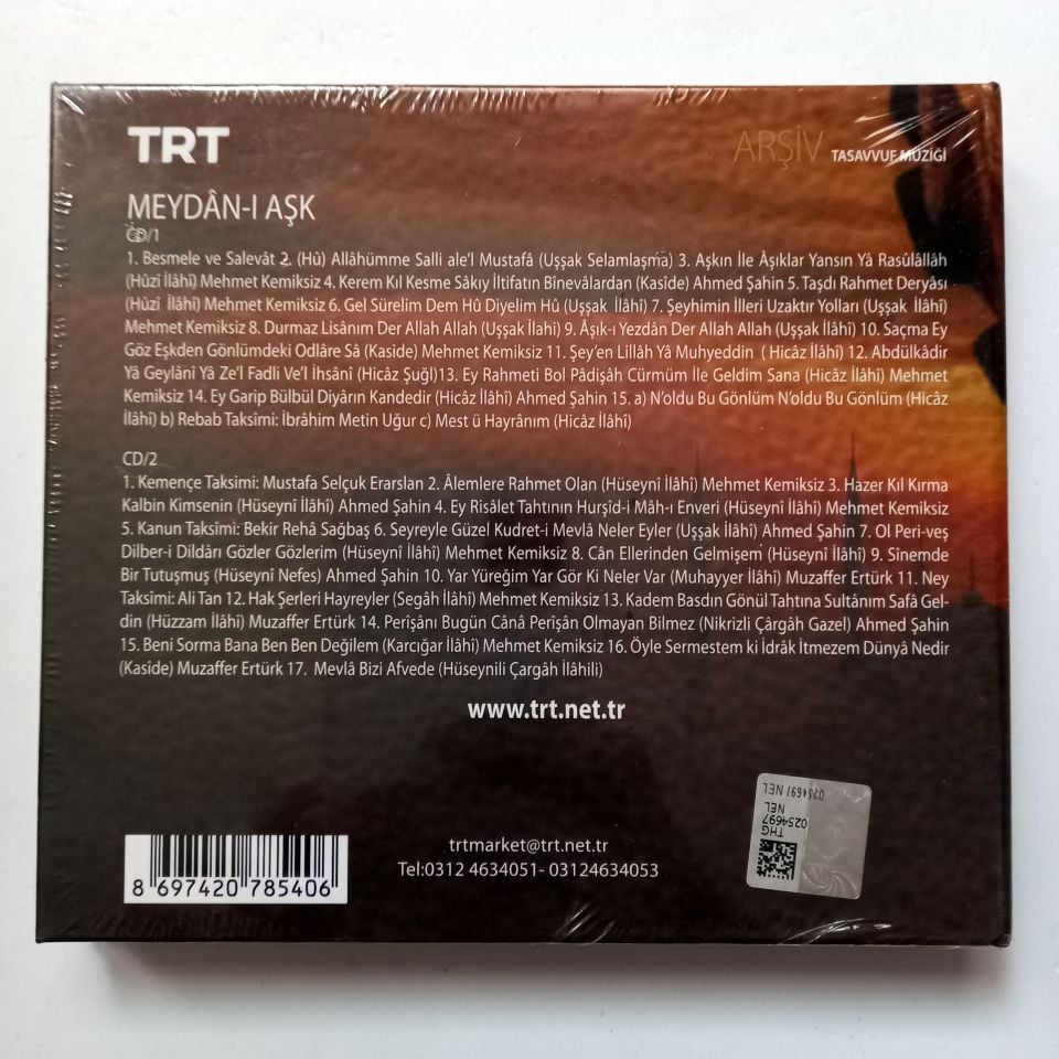 MEYDAN-I AŞK / TASAVVUF MÜZİĞİ / TRT ARŞİV SERİSİ 240 - 2CD SIFIR