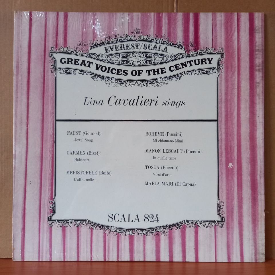 GREAT VOICES OF THE CENTURY / LINA CAVALIERI SINGS GOUNOD, BIZET, PUCCINI, DI CAPUA / LUCIEN MURATORE SINGS MASSENET, PUCCINI, MILLANDY, BIZET, FEVRIER - LP DÖNEM BASKISI SIFIR PLAK