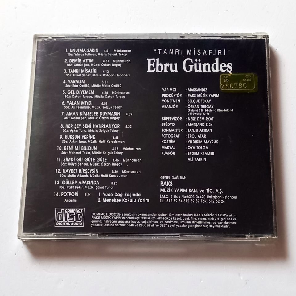 EBRU GÜNDEŞ - TANRI MİSAFİRİ - CD RAKS MÜZİK 2.EL