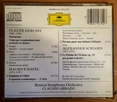 DEBUSSY NOCTURNES / RAVEL DAPHNIS ET CHLOE / SCRIABIN LE POEME DE L'EXTASE - BOSTON SYMP. ABBADO - CD MADE IN WEST GERMANY DEUTSCHE GRAMMOPHON 2.EL