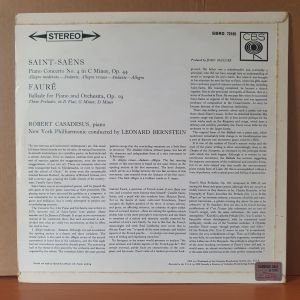 ROBERT CASADESUS / SAINT-SAENS: CONCERTO NO.4 FOR PIANO AND ORCHESTRA / FAURE: BALLADE FOR PIANO AND ORCHESTRA / THREE PRELUDES / LEONARD BERNSTEIN, NEW YORK PHILHARMONIC (1962) - LP 2.EL PLAK