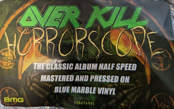 OVERKILL - HORRORSCOPE (1991) - LP 2021 BLUE MARBLED EDITION SIFIR PLAK