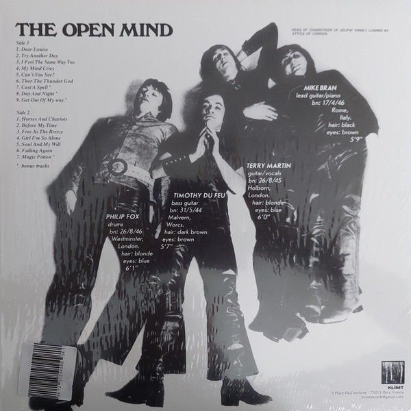THE OPEN MIND - THE OPEN MIND (1969) - LP 2022 TRANSPARENT BEER COLORED EDITION PSYCHEDELIC GARAGE ROCK SIFIR PLAK