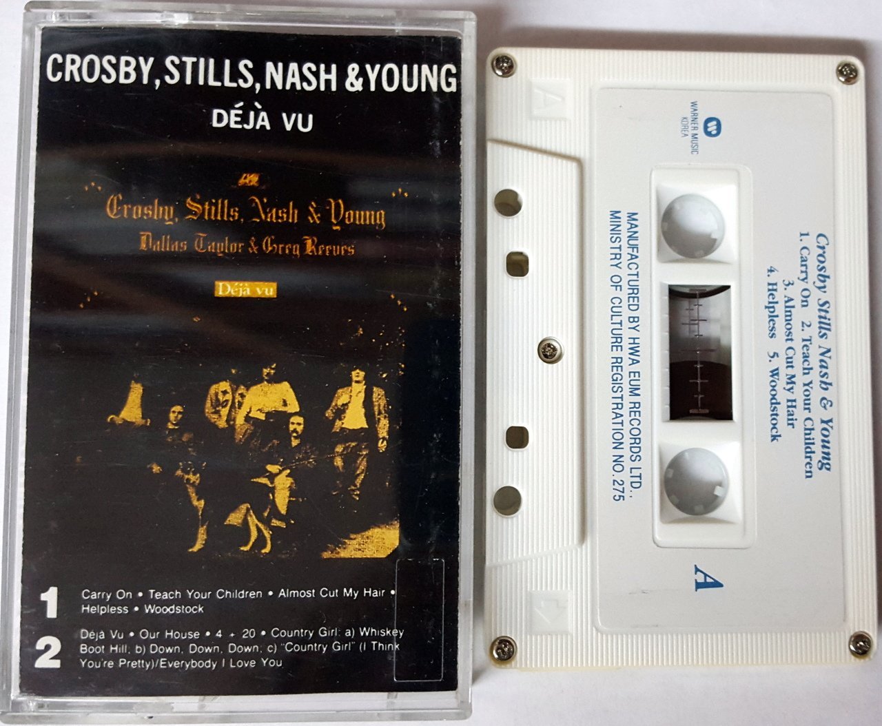 CROSBY, STILLS, NASH & YOUNG - DEJA VU CASSETTE MADE IN KOREA ''USED''