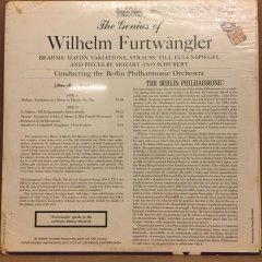 THE GENIUS OF WILHELM FURTWANGLER BRAHMS STRAUSS MOZART BERLIN PHIL. ORC. SIFIR PLAK