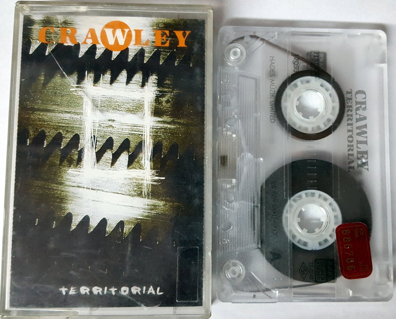 CRAWLEY - TERRITORIAL (1996) HADES CASSETTE MADE IN TURKEY ''USED''