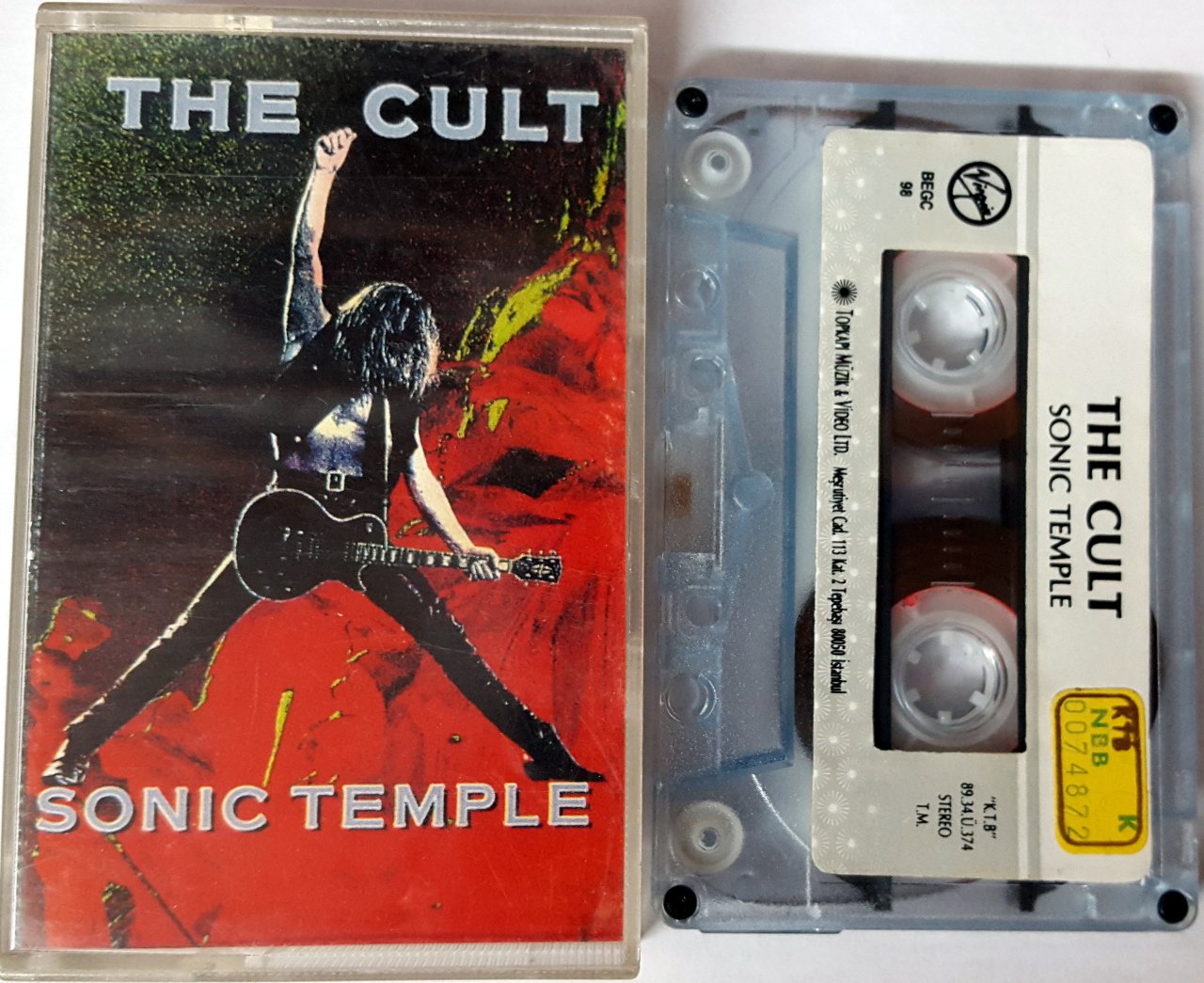 CULT - SONIC TEMPLE (1989) TOPKAPI CASSETTE MADE IN TURKEY ''USED''