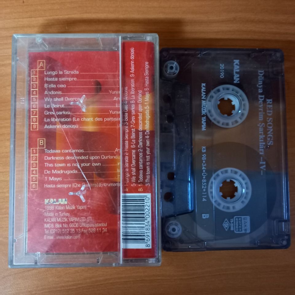 RED SONGS IV / DÜNYA DEVRİM ŞARKILARI (1998) - KASET 2.EL