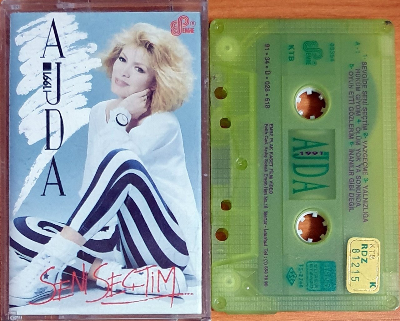 AJDA PEKKAN - 1991 / SENİ SEÇTİM (1991) - KASET EMRE 2.EL