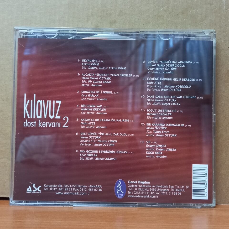 KILAVUZ - DOST KERVANI 2 / ERKAN OĞUR, MEHMET ERENLER, EROL PARLAK, ERDEM ŞİMŞEK - CD 2.EL