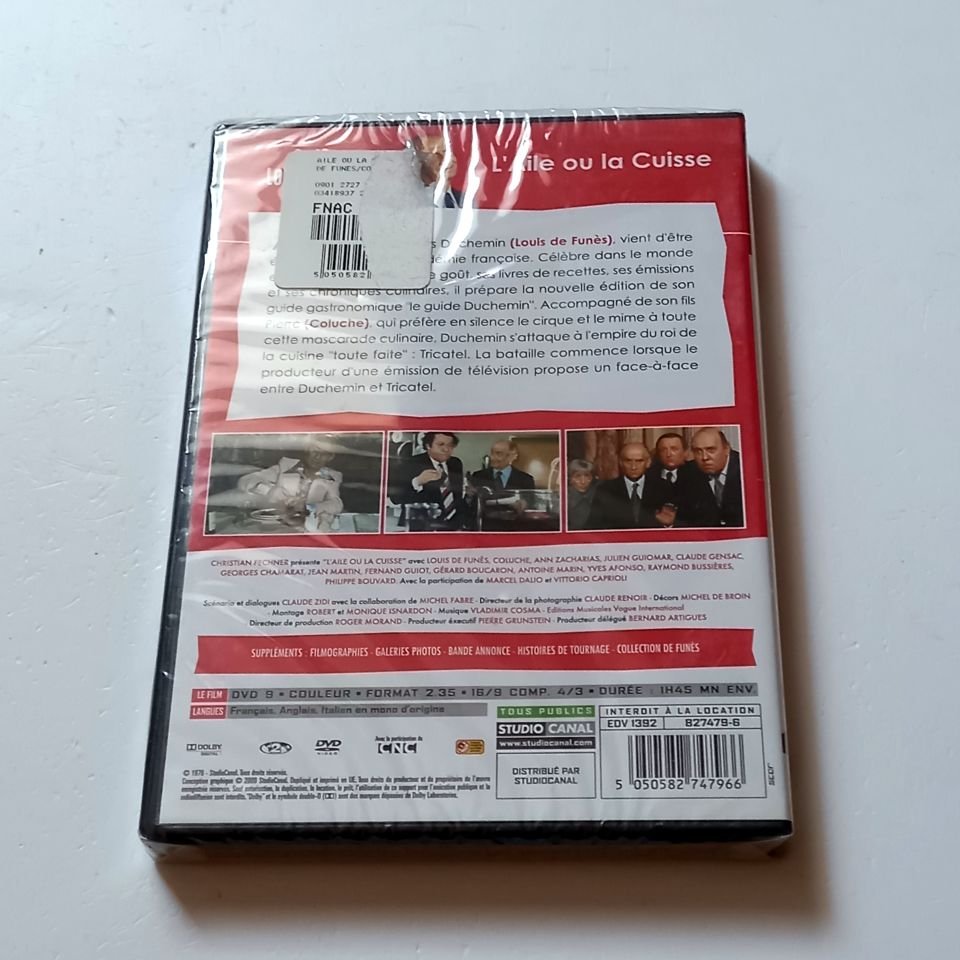 L'AILE OU LA CUISSE - LOUIS DE FUNÈS, COLUCHE, ANN ZACHARIAS - YÖN.: CLAUDE ZIDI - DVD 2.BÖLGE TÜRKÇE ALTYAZI YOKTUR AMBALAJINDA SIFIR