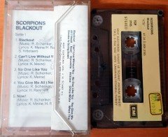 SCORPIONS - BLACK OUT (1987) KENT CASSETTE MADE IN TURKEY ''USED'' PAPER LABEL