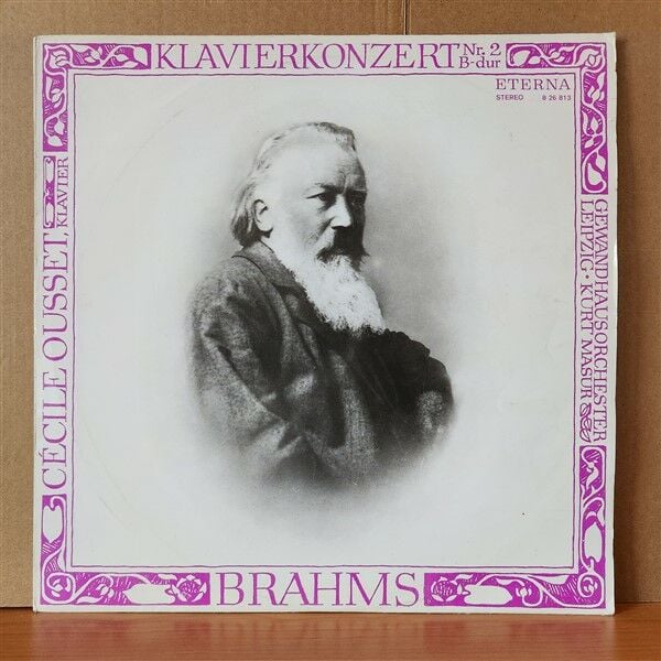 BRAHMS: KLAVIERKONZERT NR. 2 B-DUR / CÉCILE OUSSET, GEWANDHAUSORCHESTER LEIPZIG, KURT MASUR (1976) - LP 2.EL PLAK