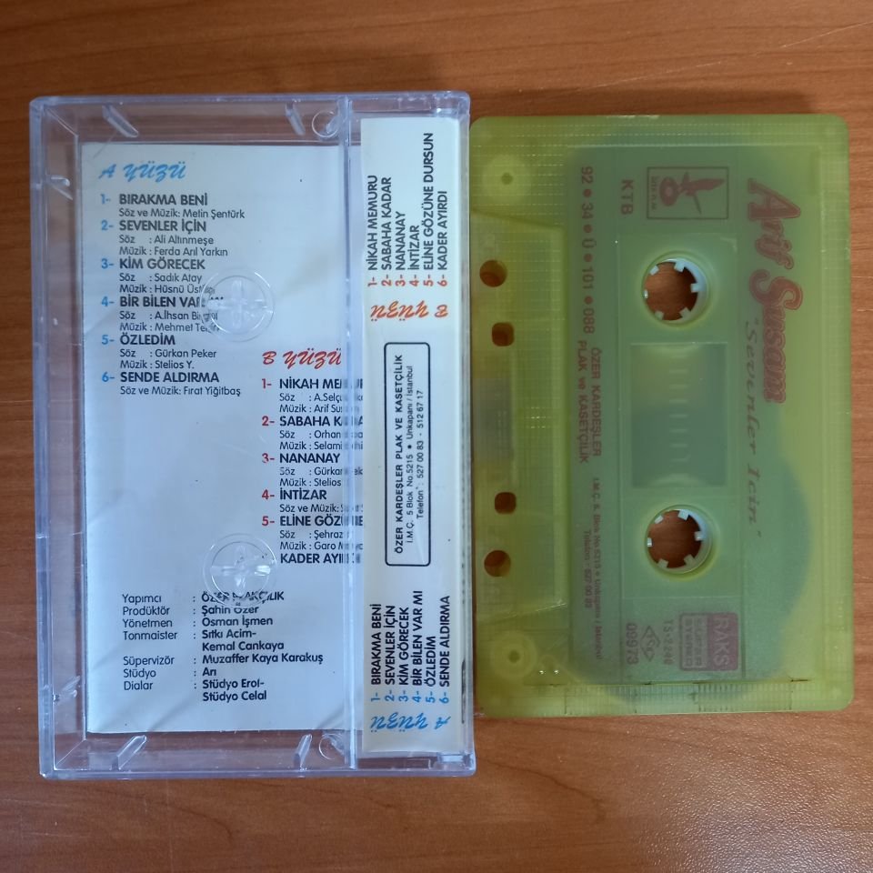 ARİF SUSAM - SEVENLER İÇİN (1992) - KASET 2. EL