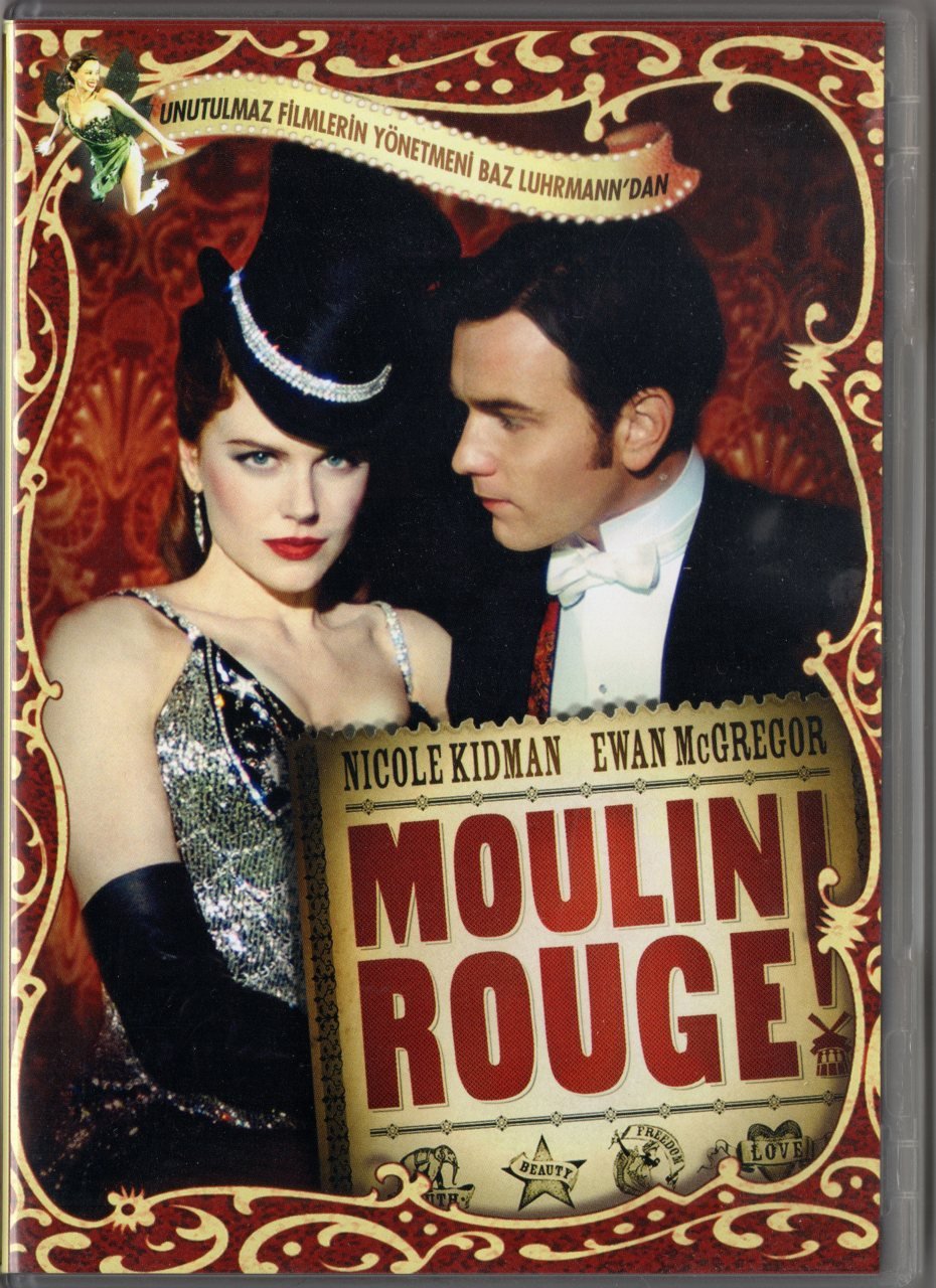 MOULIN ROUGE (2001) - KIRMIZI DEĞİRMEN - NICOLE KIDMAN - EWAN McGREGOR - BAZ LUHRMANN - DVD 2.EL