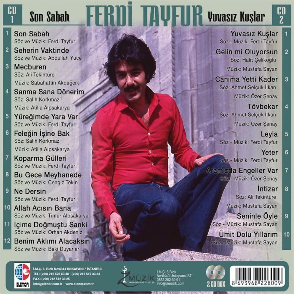 FERDİ TAYFUR - SON SABAH (1978) + YUVASIZ KUŞLAR (1979) - 2CD 2023 EDİSYON DIGIPACK SIFIR