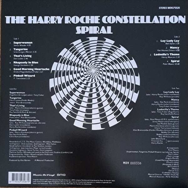 HARRY ROCHE CONSTELLATION - SPIRAL (1973) - LP 180GR 2023 WHITE COLOURED EDITION JAZZ FUNK SIFIR PLAK