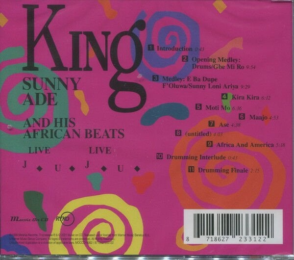 KING SUNNY ADE AND HIS AFRICAN BEATS – LIVE LIVE JUJU (1988) - CD SIFIR