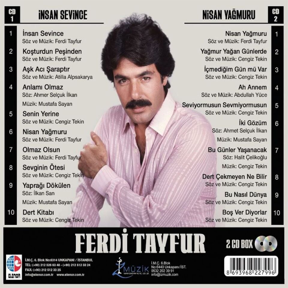 FERDİ TAYFUR - İNSAN SEVİNCE (1981) + NİSAN YAĞMURU (1980) - 2CD 2023 EDİSYON DIGIĞPACK SIFIR