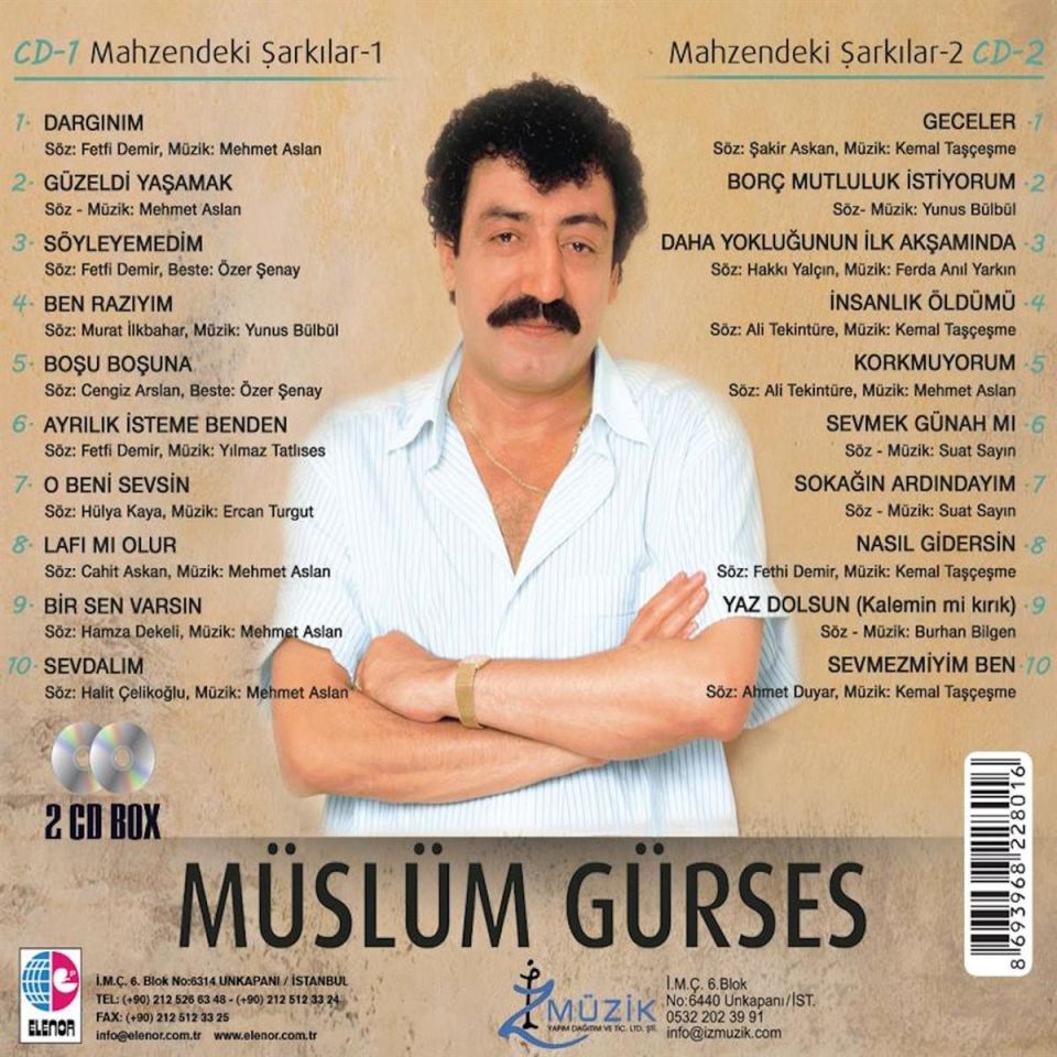 MÜSLÜM GÜRSES - MAHZENDEKİ ŞARKILAR VOL 1 & VOL 2 - 2CD 2023 EDİSYON DIGIPACK SIFIR