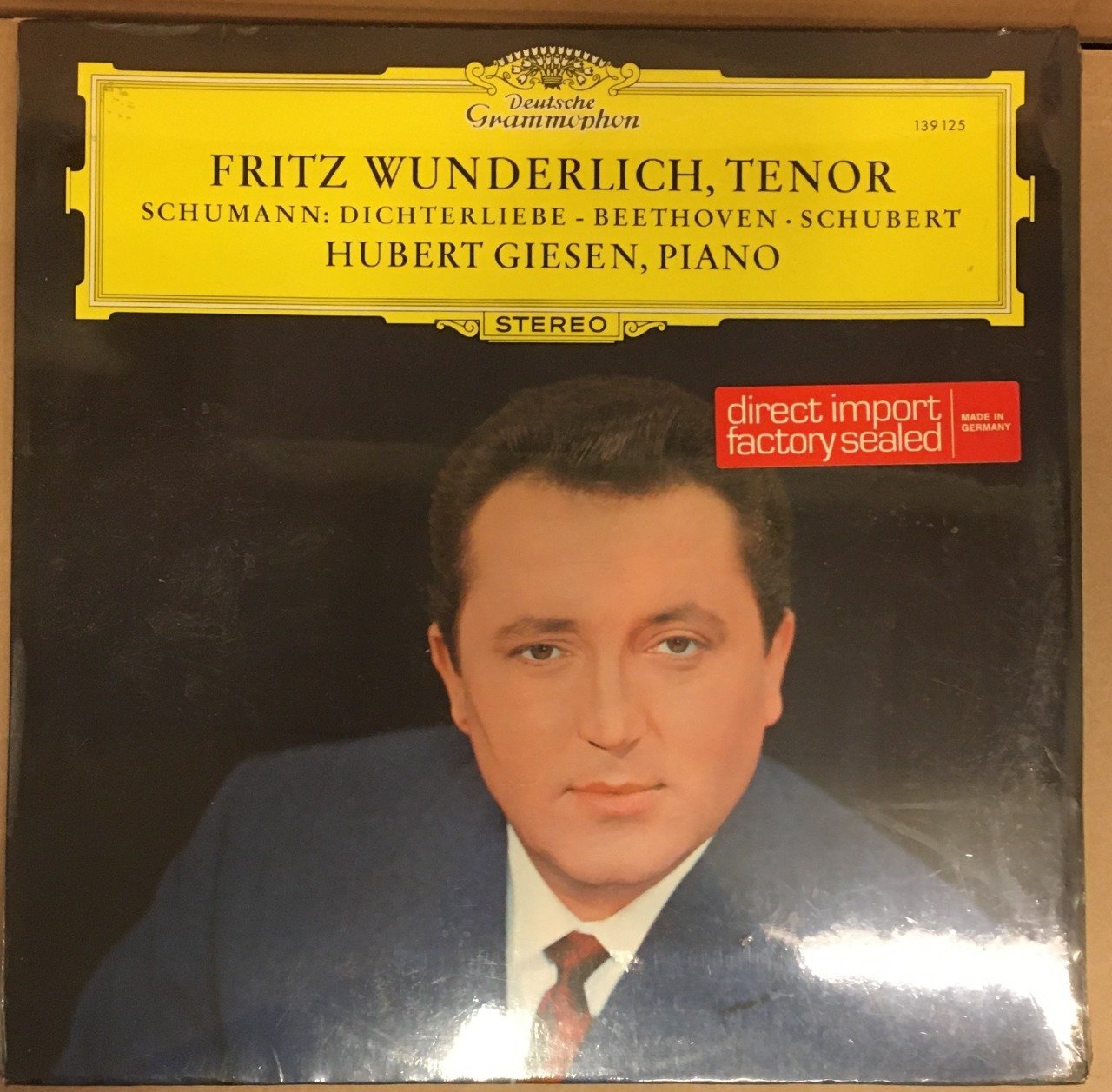 FRITZ WUNDERLICH TENOR SCHUMANN DICTERLIEBE BEETHOVEN SCHUBERT SIFIR PLAK