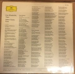 FRITZ WUNDERLICH TENOR SCHUMANN DICTERLIEBE BEETHOVEN SCHUBERT SIFIR PLAK