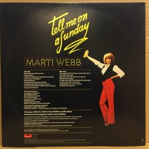 MARTI WEBB - TELL ME ON A SUNDAY (MUSICAL) ANDREW LLOYD WEBBER (1980) - LP 2.EL PLAK