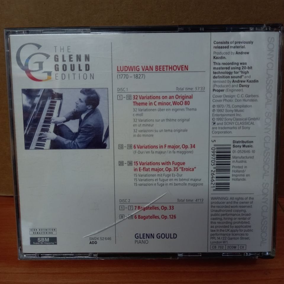 THE GLENN GOULD EDITION - BEETHOVEN, EROICA VARIATIONS, VARIATIONS & BAGATELLES (2012) - CD 2. EL