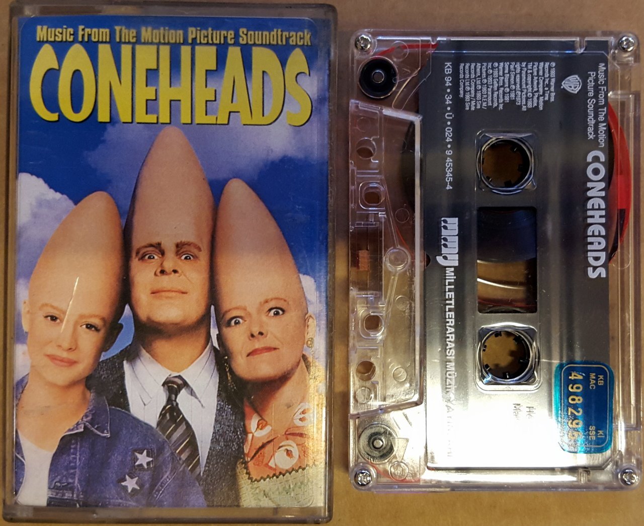 CONEHEADS - SOUNDTRACK (1994) MMY CASSETTE MADE IN TURKEY ''USED''