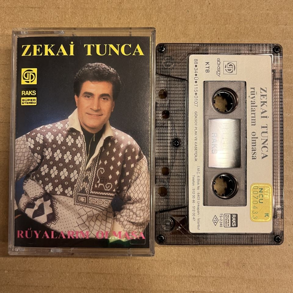 ZEKAİ TUNCA - RÜYALARIM OLMASA (1988) - KASET 2.EL