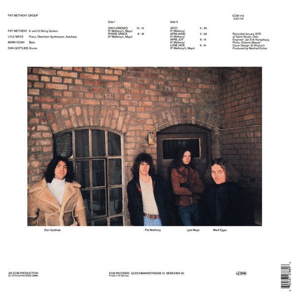 PAT METHENY GROUP - PMG (1978) LYLE MARS/MARK EGAN/DAN GOTTLIEB - LP 180GR ECM RECORDS SIFIR PLAK