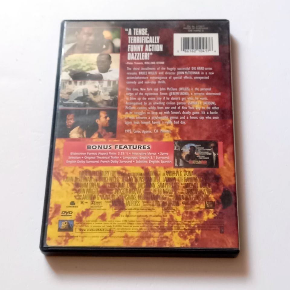 DIE HARD WITH A VENGEANCE - BRUCE WILLIS, JEREMY IRONS, SAMUEL L. JACKSON - YÖN.: JOHN MCTIERNAN - DVD 1.BÖLGE TÜRKÇE ALTYAZI YOKTUR 2.EL