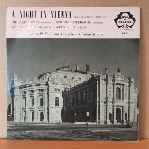 A NIGHT IN VIENNA / MUSIC OF JOHANN STRAUSS / VIENNA PHILHARMONIC ORCHESTRA, CLEMENS KRAUSS (1958) - LP 2.EL PLAK