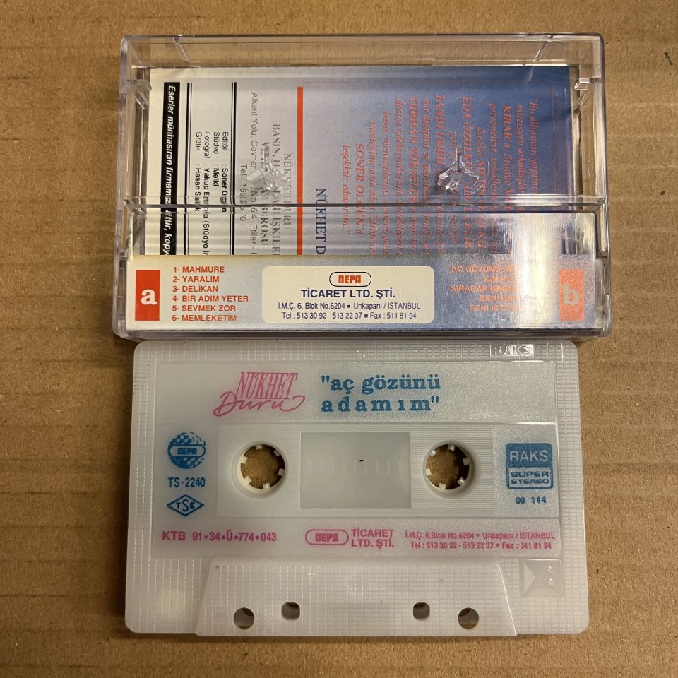 NÜKHET DURU - AÇ GÖZÜNÜ ADAMIM (1991) - KASET 2.EL