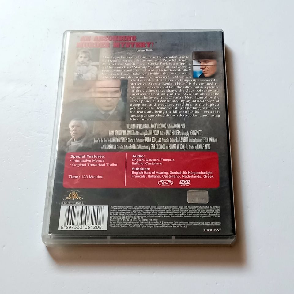 GORKY PARK - WILLIAM HURT, LEE MARVIN - YÖN.: MICHAEL APTED - DVD 2.BÖLGE TÜRKÇE ALTYAZI YOKTUR 2.EL