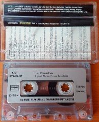 LA BAMBA - SOUNDTRACK LOS LOBOS BO DIDDLEY (1987) PLAKSAN CASSETTE MADE IN TURKEY ''USED'' PAPER LABEL