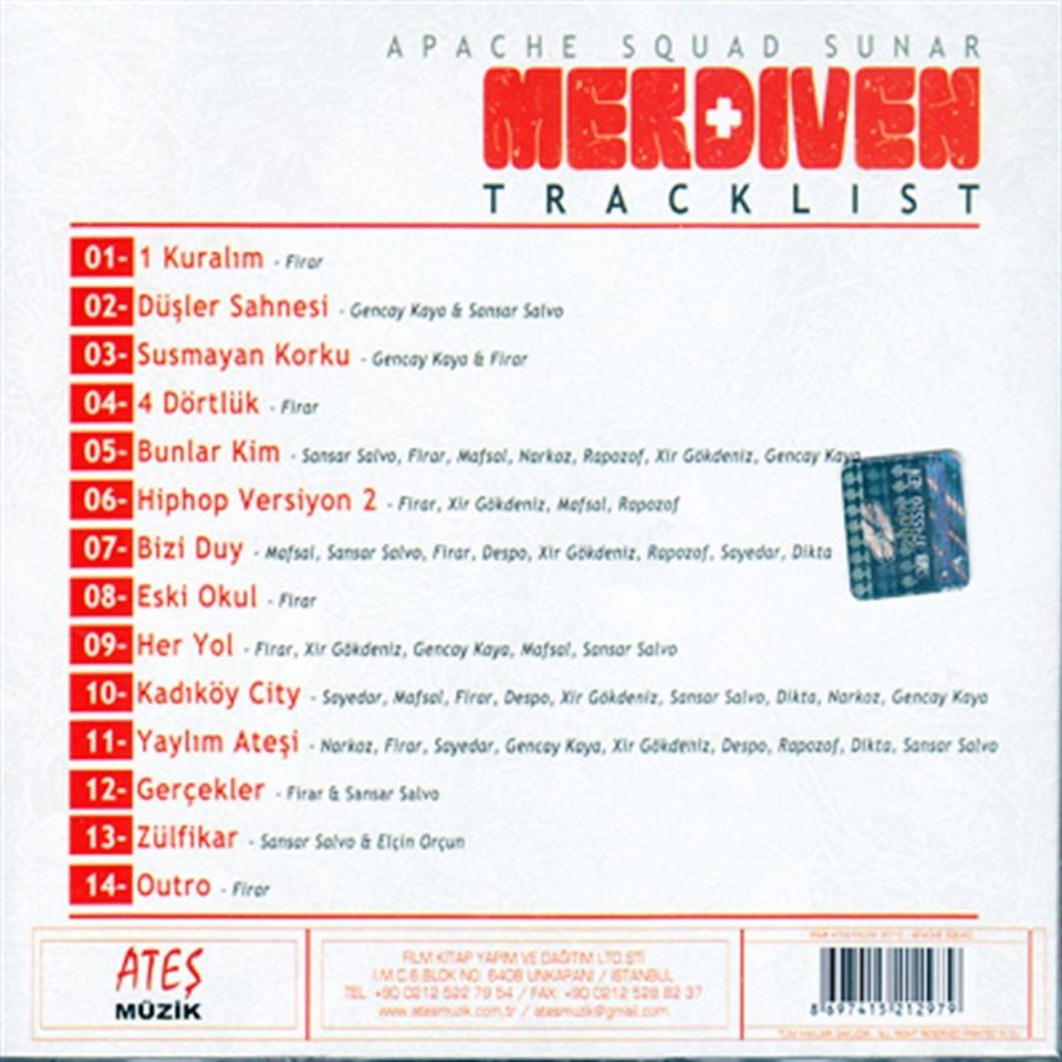 APACHE SQUAD - MERDİVEN (2011) - CD HIP HOP SIFIR